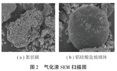 圖2 氣化渣SEM掃描圖